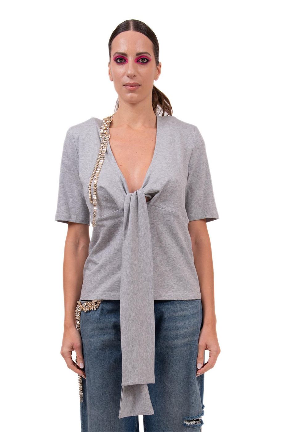 H2st12  tshirt e polo  circus hotel  grigio melange, 42