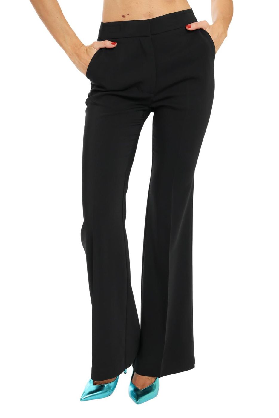 P21cppa010  pantaloni  simona corsellini  nero, 40