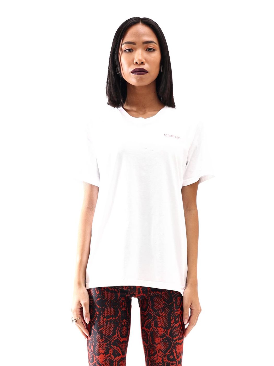 Peonia ti penso  tshirt e polo  animina  bianco, l