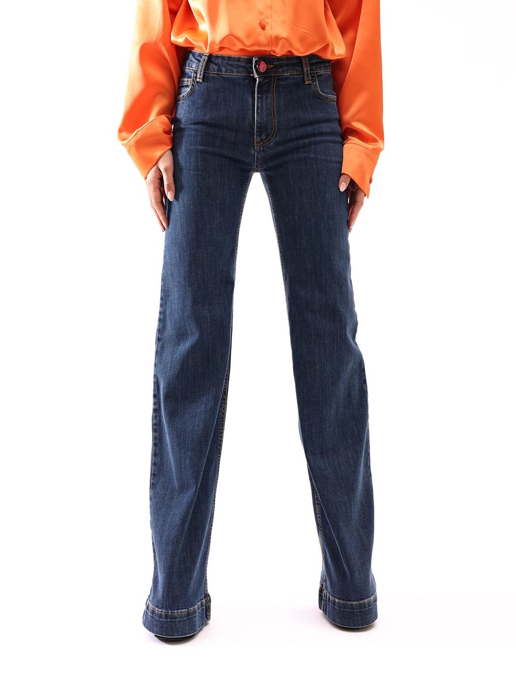 A21cppad02  pantaloni  simona corsellini  blu denim, 26