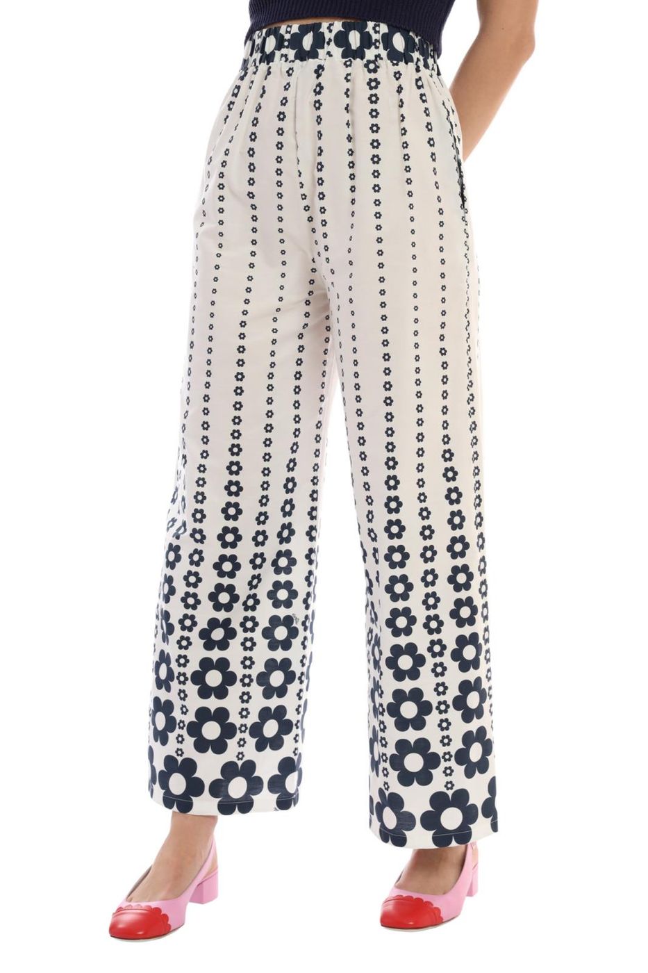 Bo61vo11  pantaloni  vivetta  bianco/blu, 40