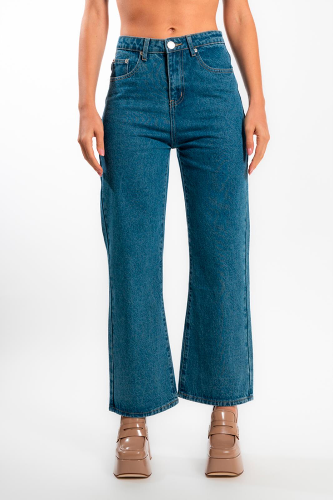 Ka6951  pantaloni  glamorous  denim blu, l