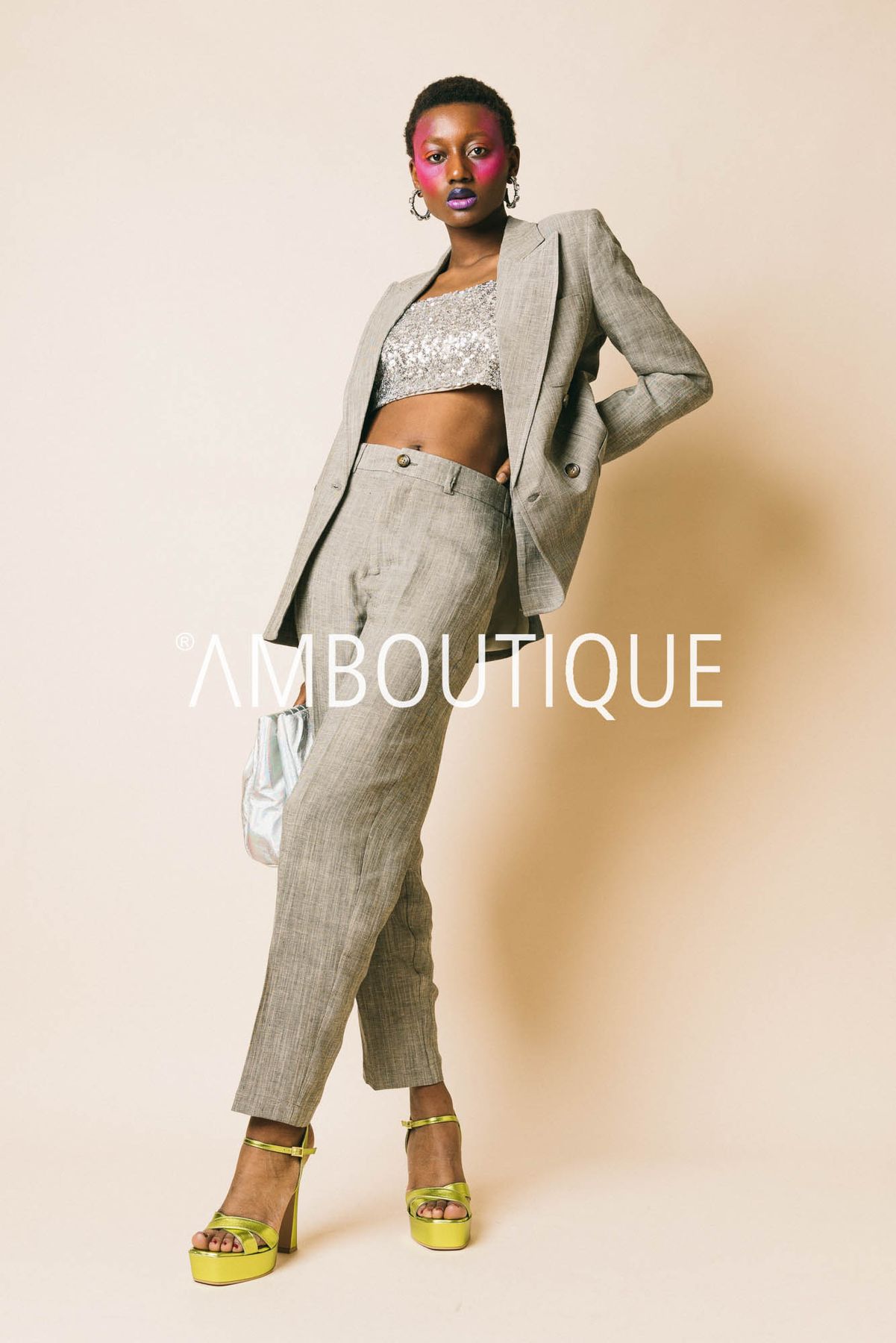 M1e0130  pantaloni  solotre  grigio/beige sfumato, 44