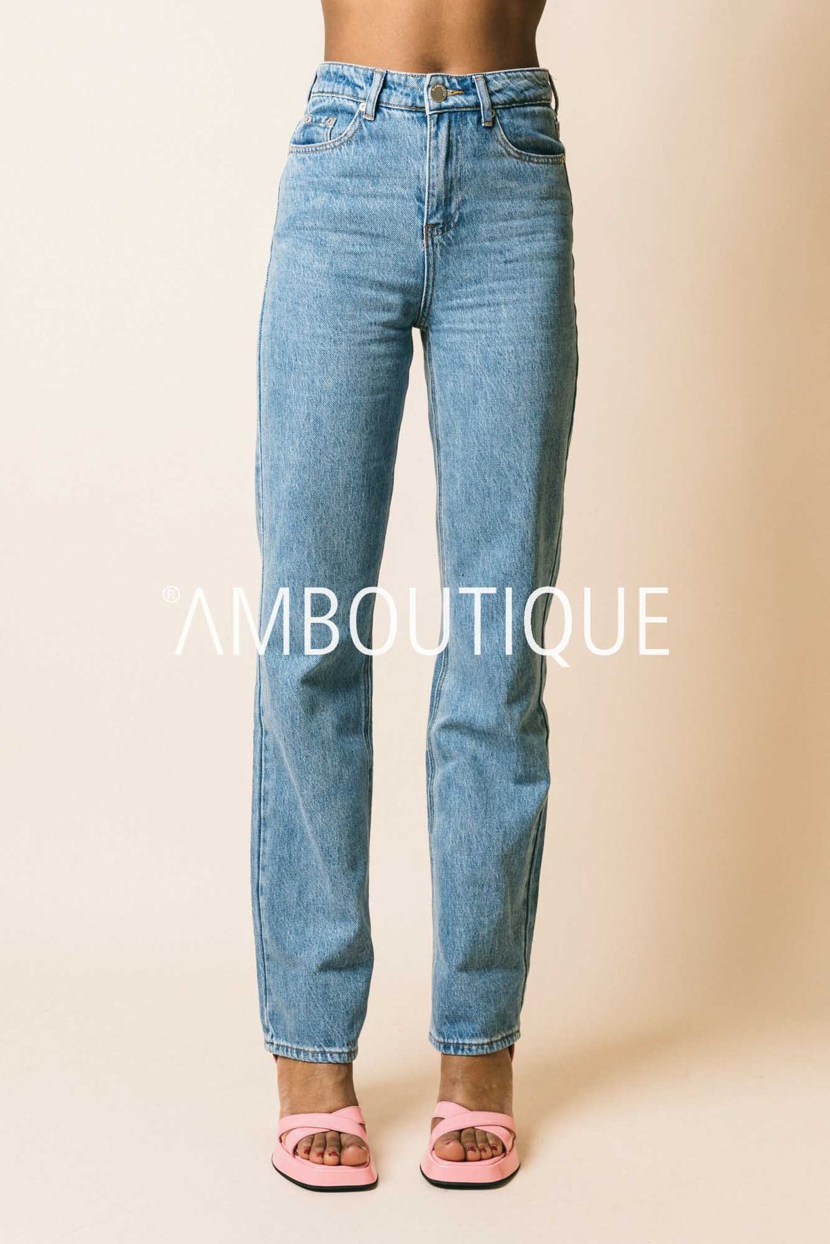 Tm0560  pantaloni  glamorous  blu denim, s