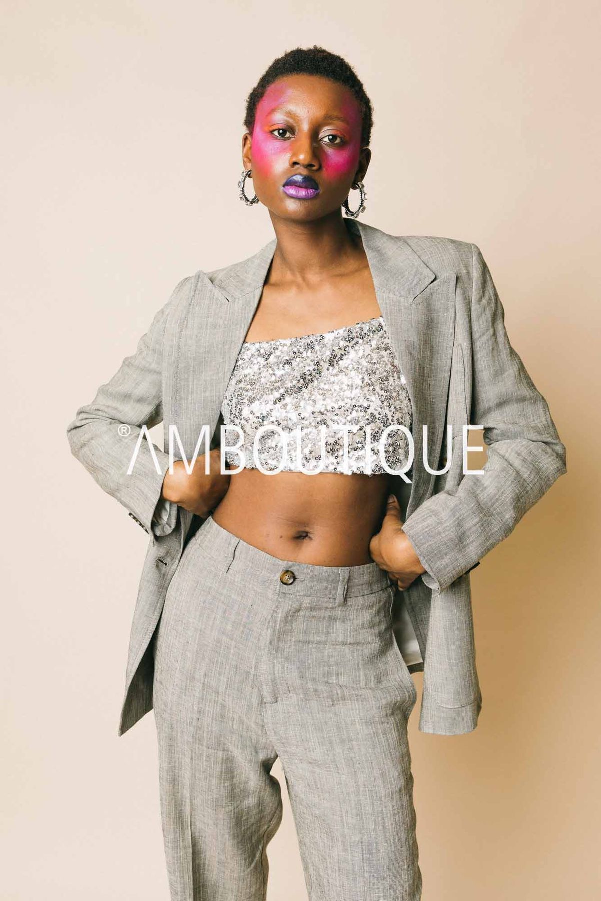 M1e0027  giacche  solotre  grigio sfumato beige, 46