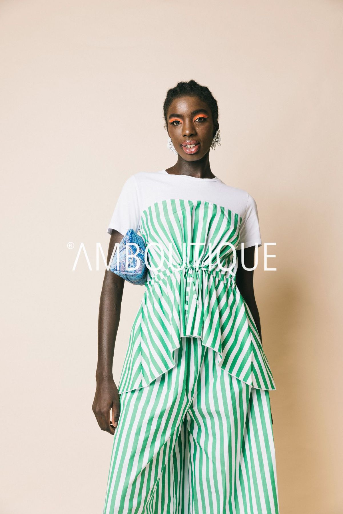 Me0118  tshirt e polo  solotre  bianco righe verde, i