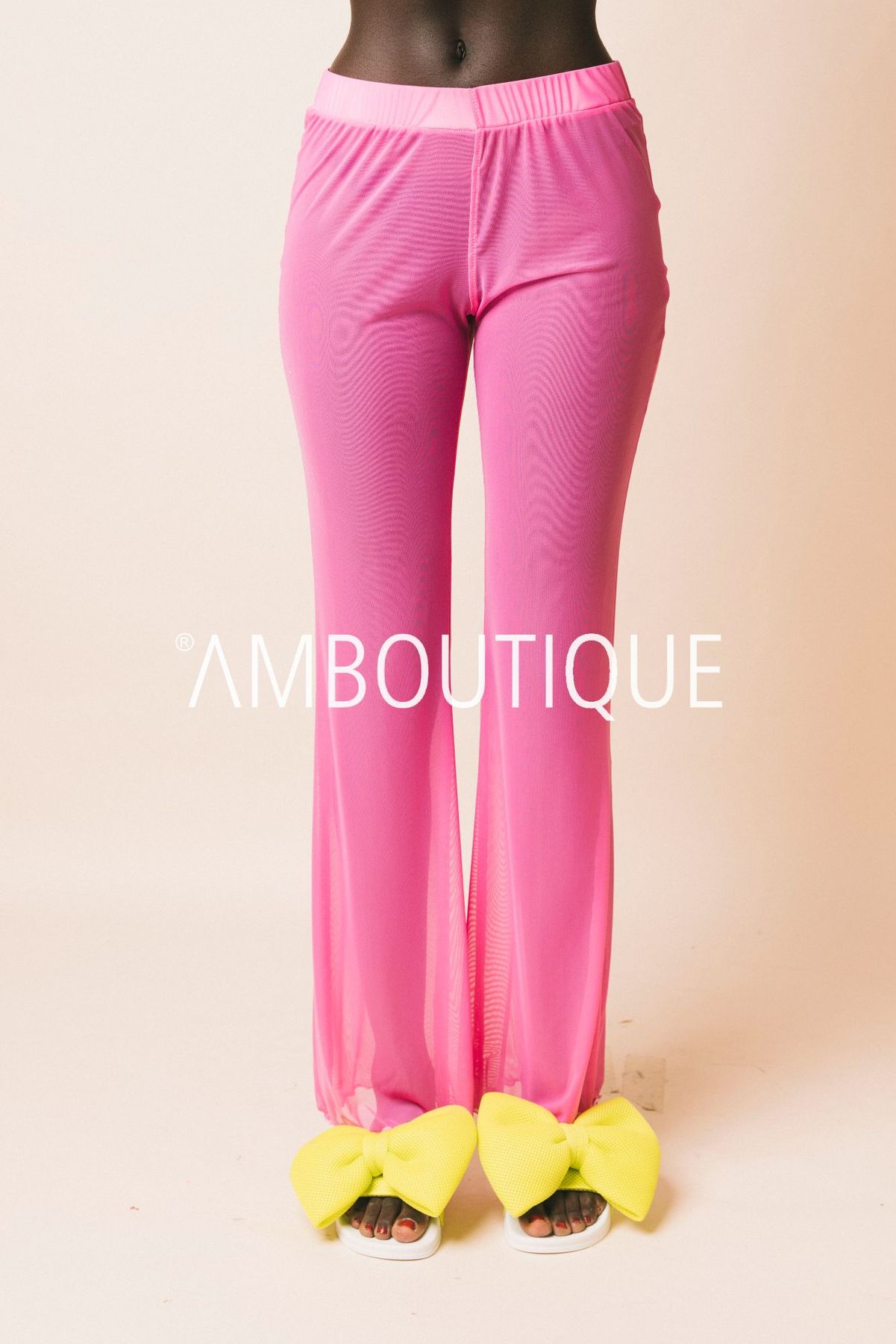 Panta tulle  pantaloni  white  rosa fluo, m