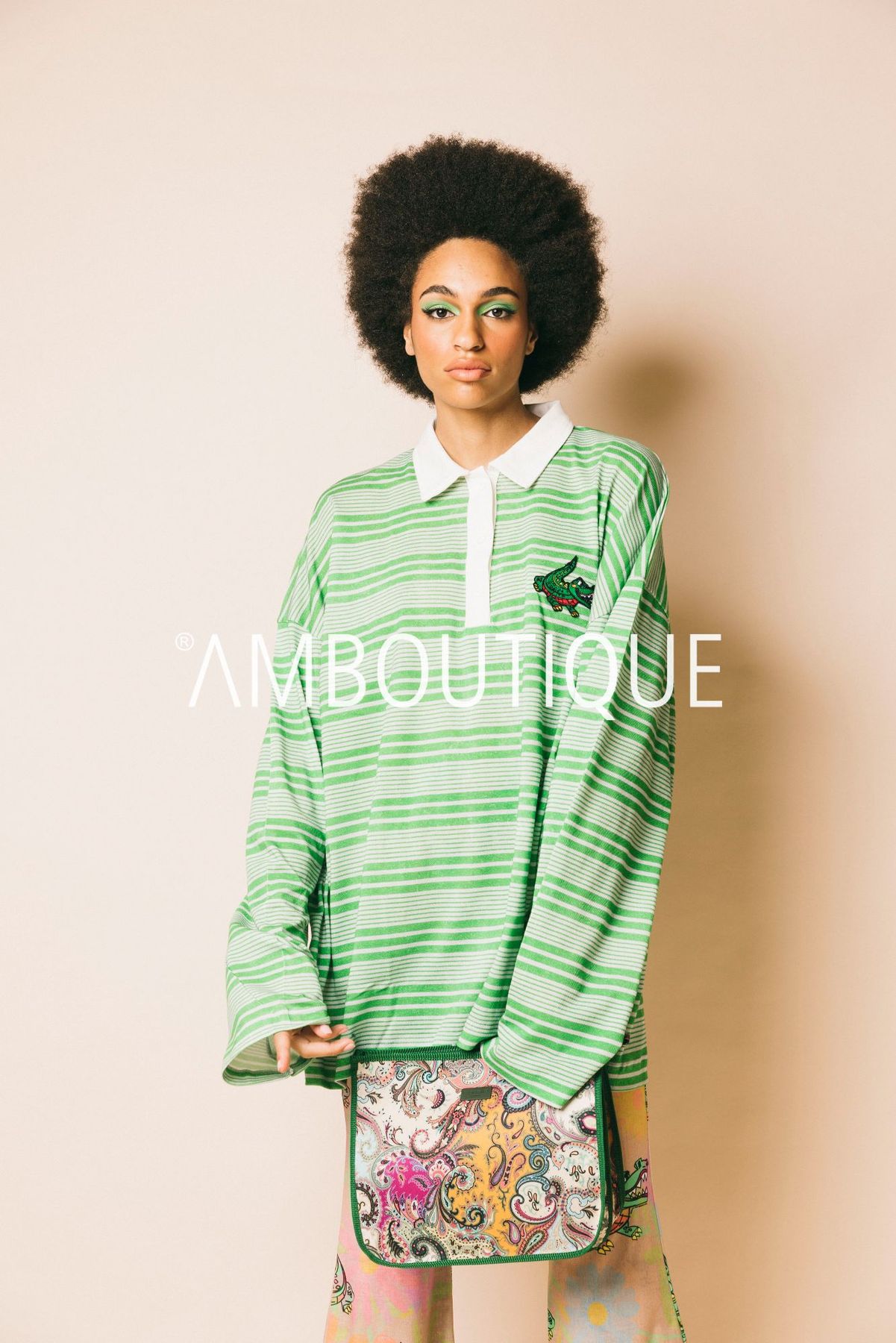 Polocroco  tshirt e polo  white  righe verde, s