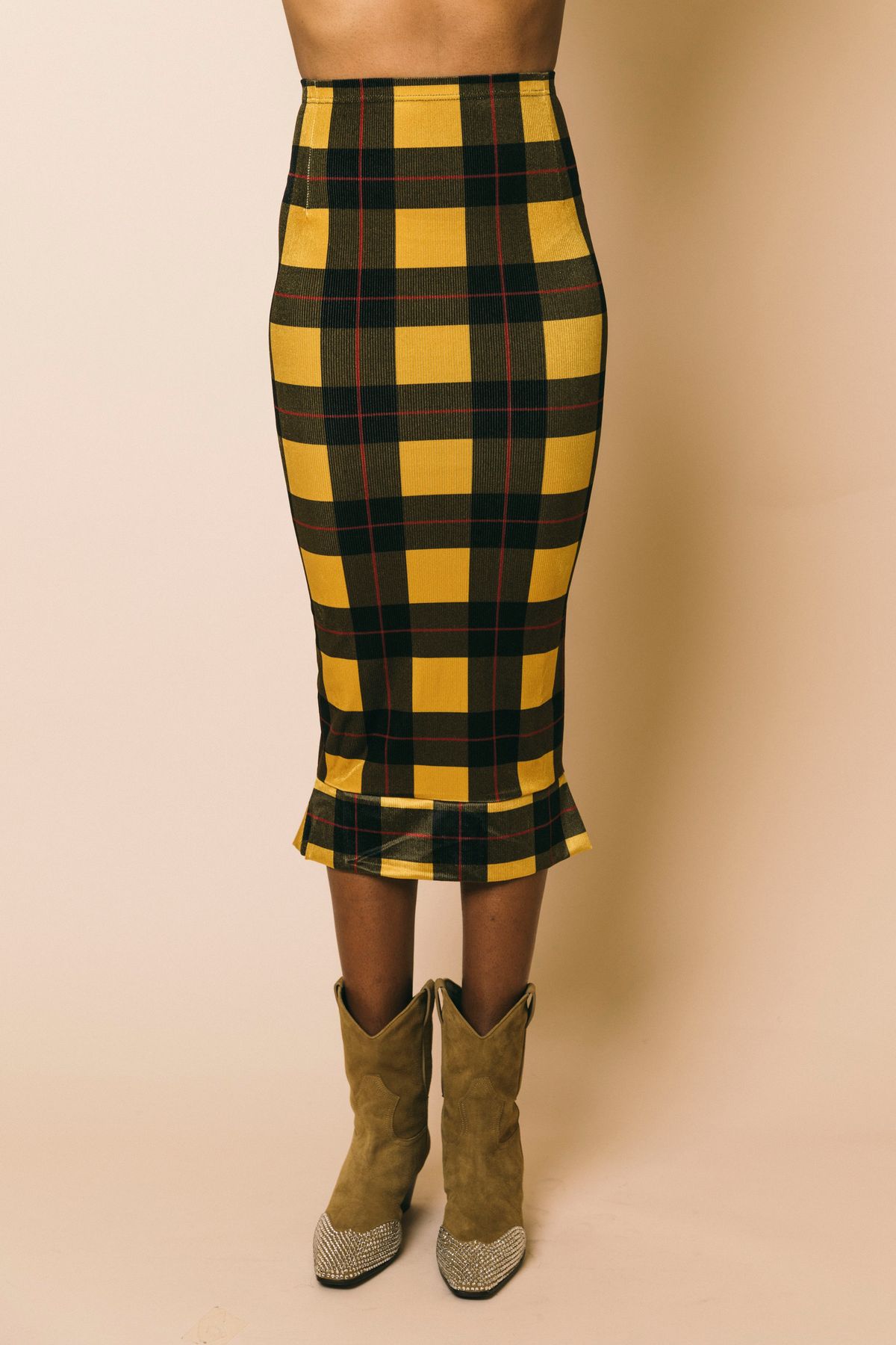 4035wgls tartan  gonne  wstudio  verde check, s