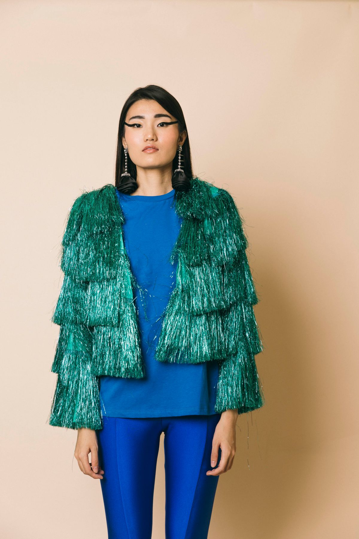 Ka7099  giacche  glamorous  verde acqua, xs