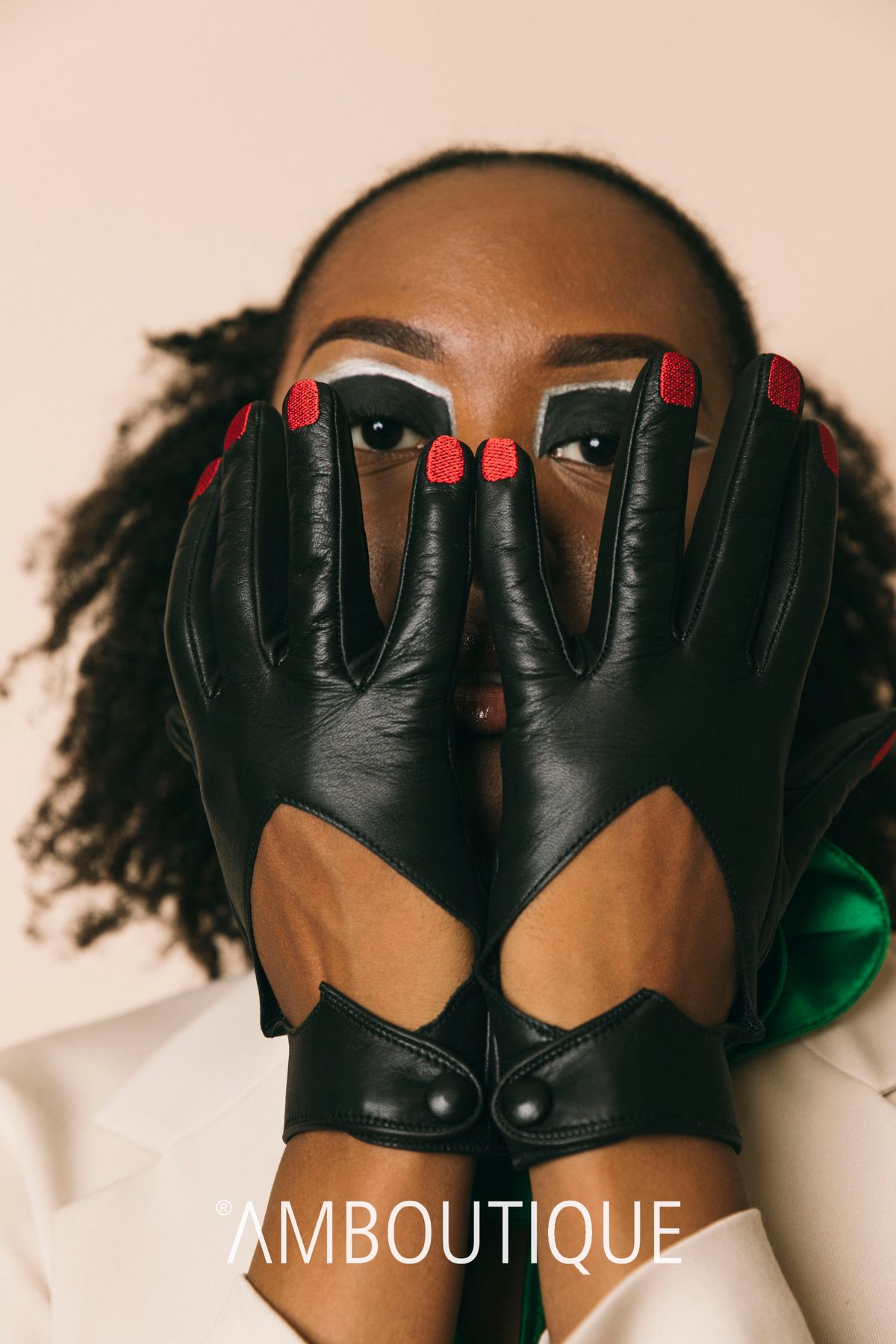 Guanto cuore vmac0011pc014  guanti  vivetta  nero, m