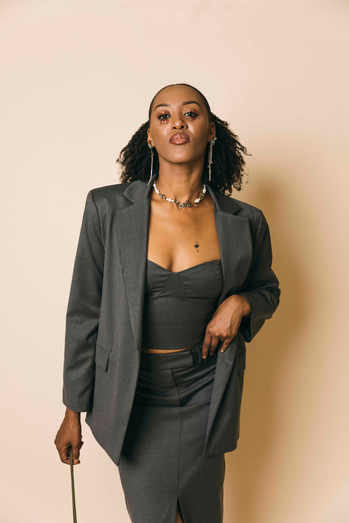 Ki23213 grigio  giacche  kostumn°1  grigio, l