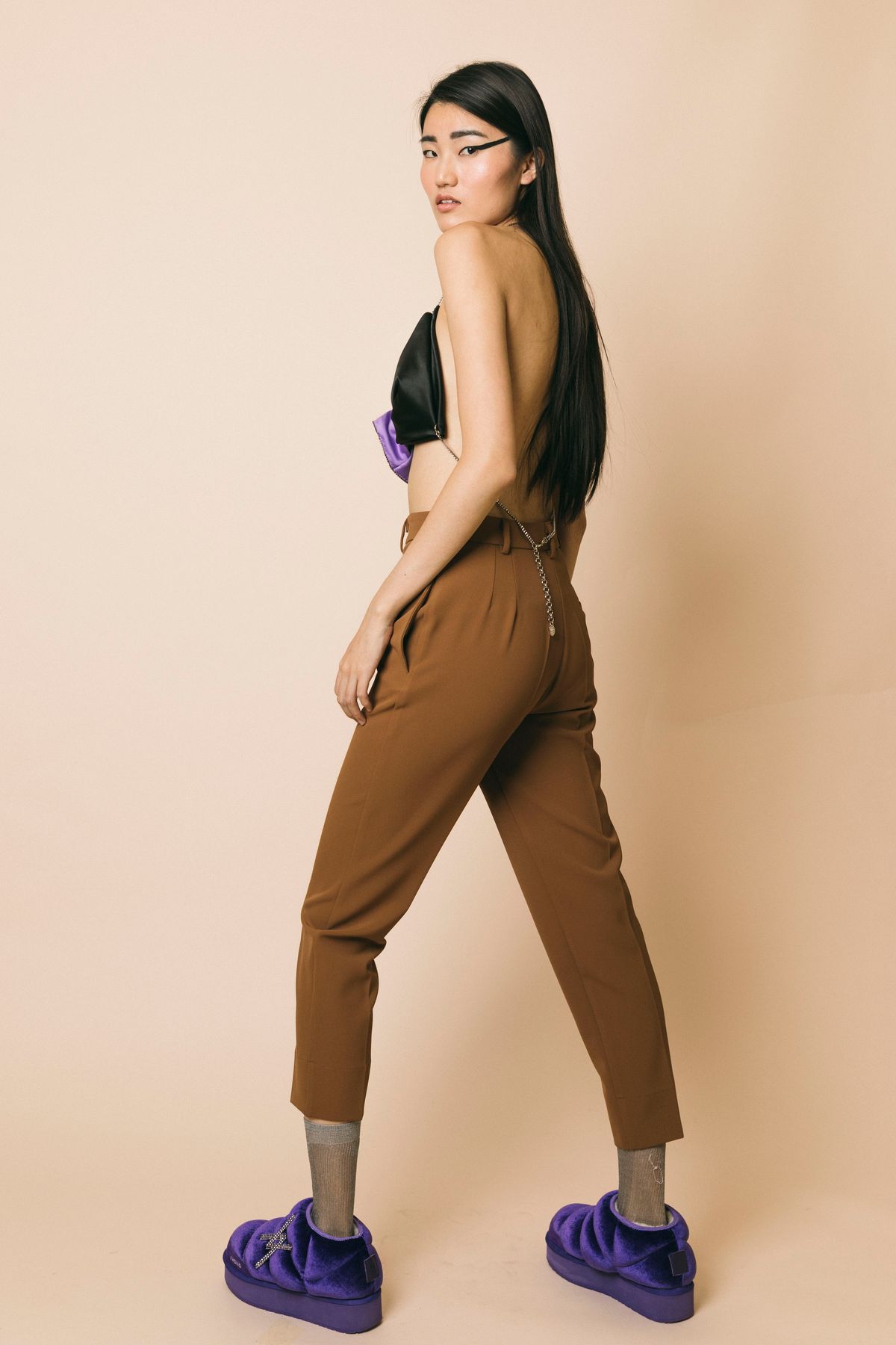 M1r0070  pantaloni  solotre  caramello, 42