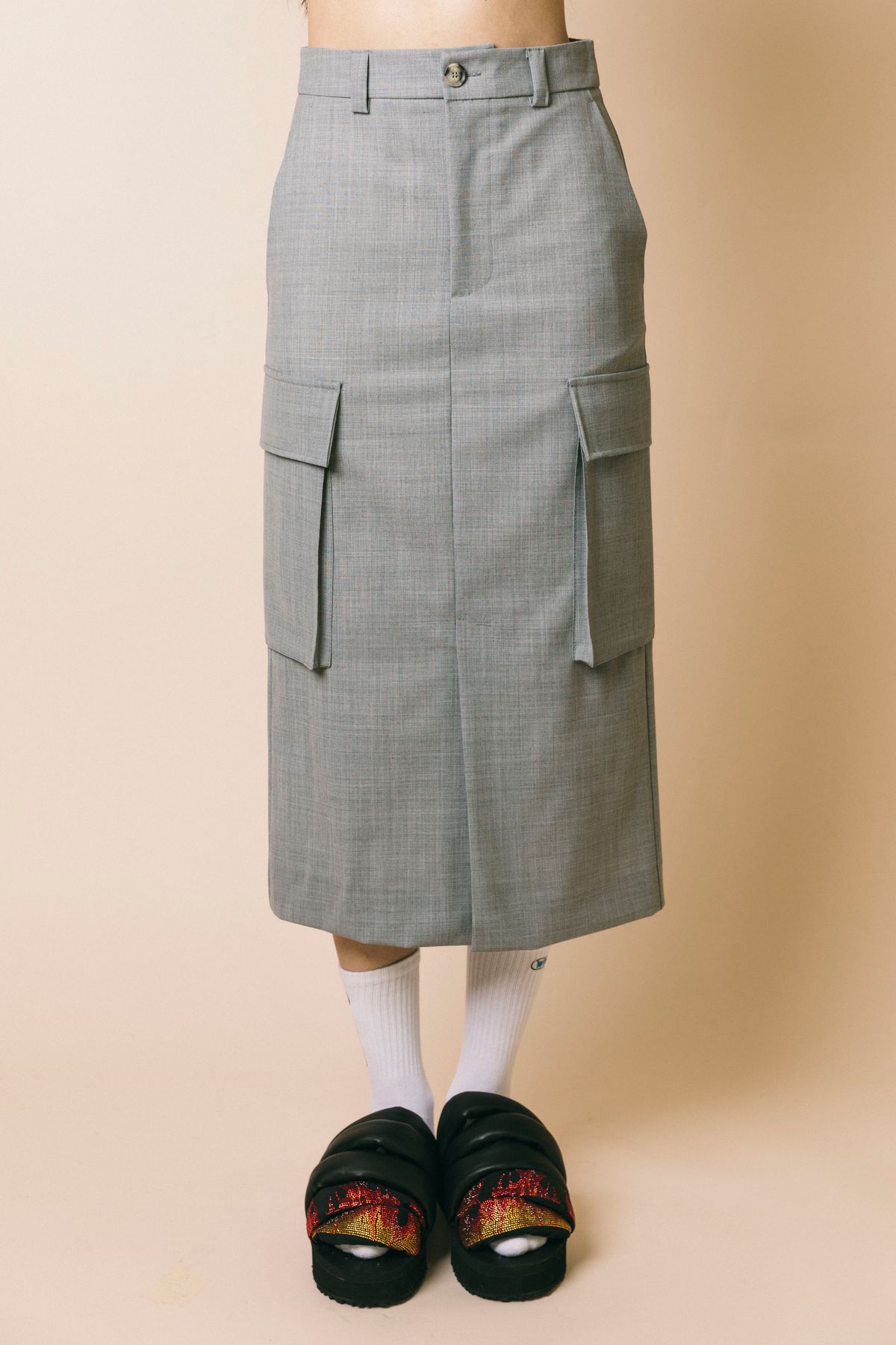 M1r0082  gonne  solotre  grigio pietra, 38