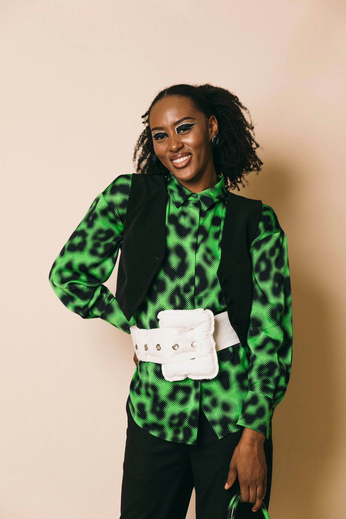 Evitta shirt  tshirt e polo  essentiel antwerp  neroverde leopard, 42