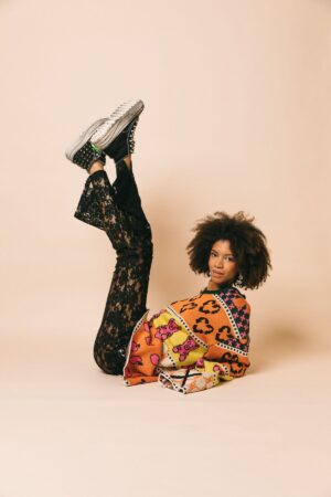 GS0533 Black Lace - Pantaloni - GLAMOROUS