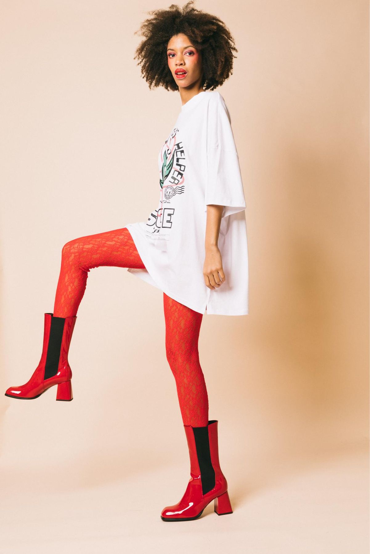 6341 rosso  collant  vivetta  rosso, s