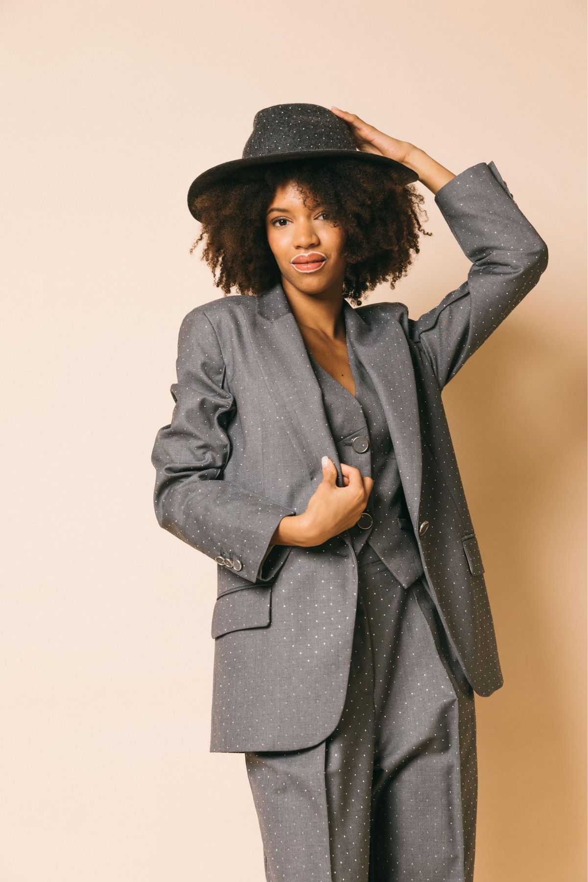 Gi00801  giacche  simona corsellini  grigio graphte, 46