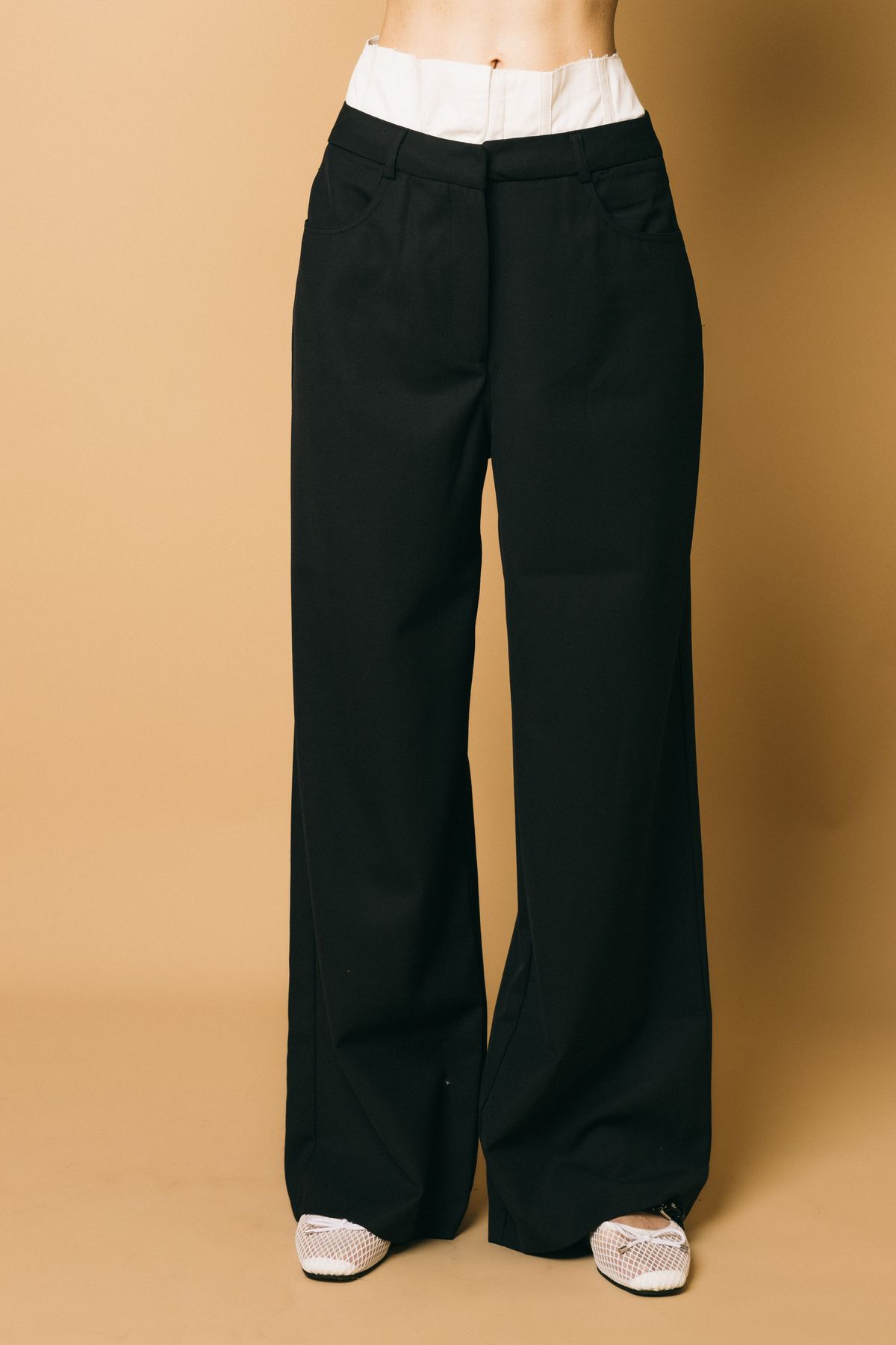 Relaxed corset trousers  pantaloni  les coyotes de paris  nero, l
