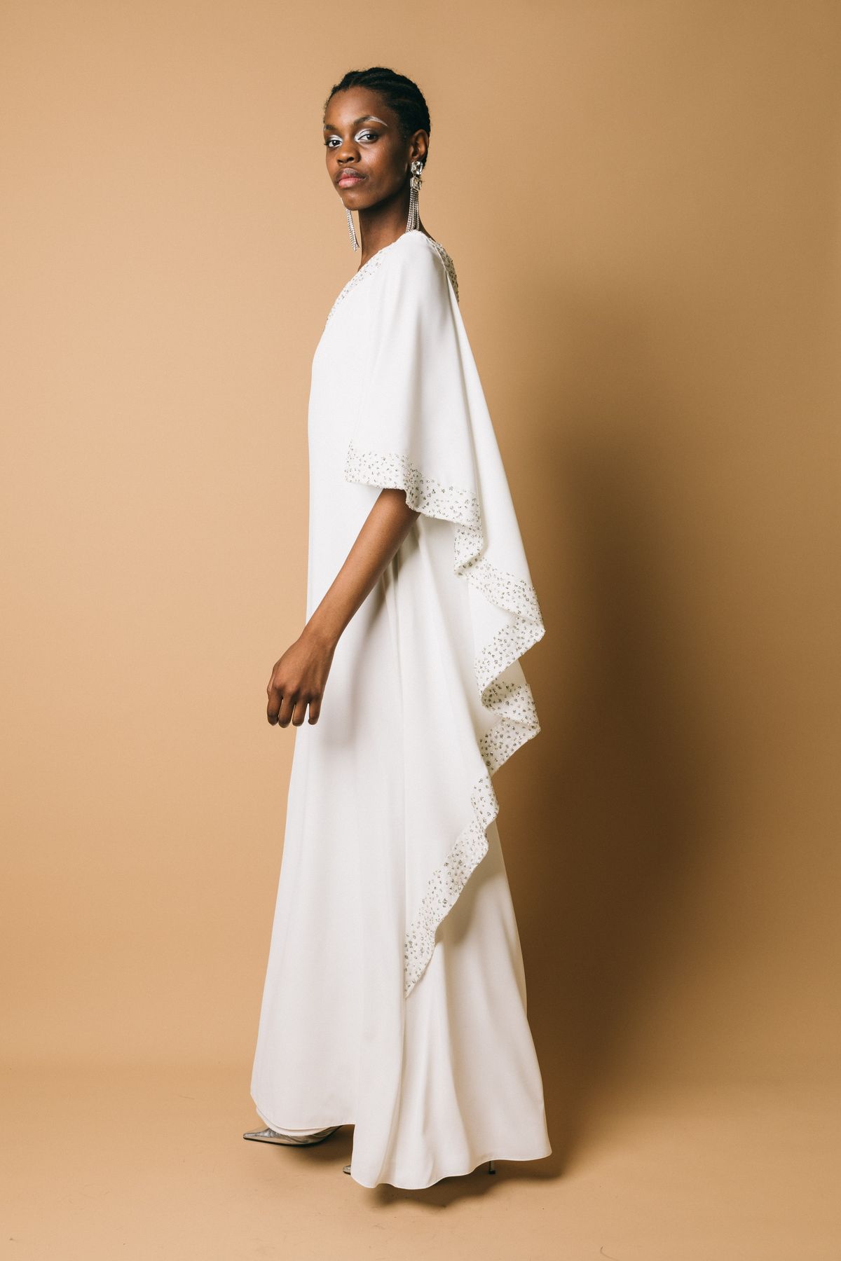 433415  abito lungo  acc ess fashion  off white, s