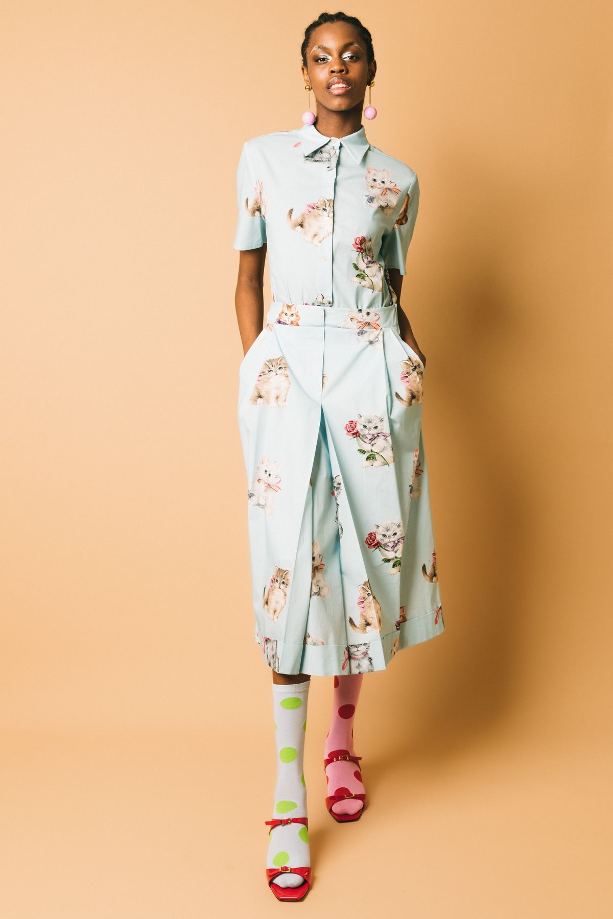 Vs1ab0071ts034 azzurro  abito  vivetta  multicolore, 46