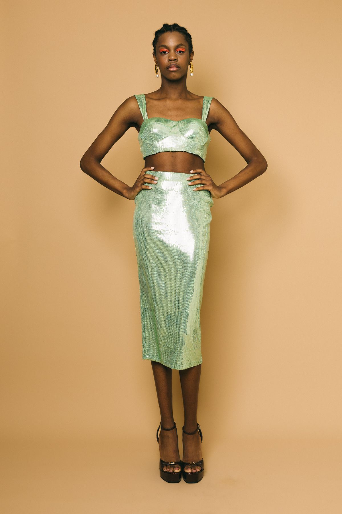 Ke2495 menta  corpetto  kostumn°1  verde menta, m