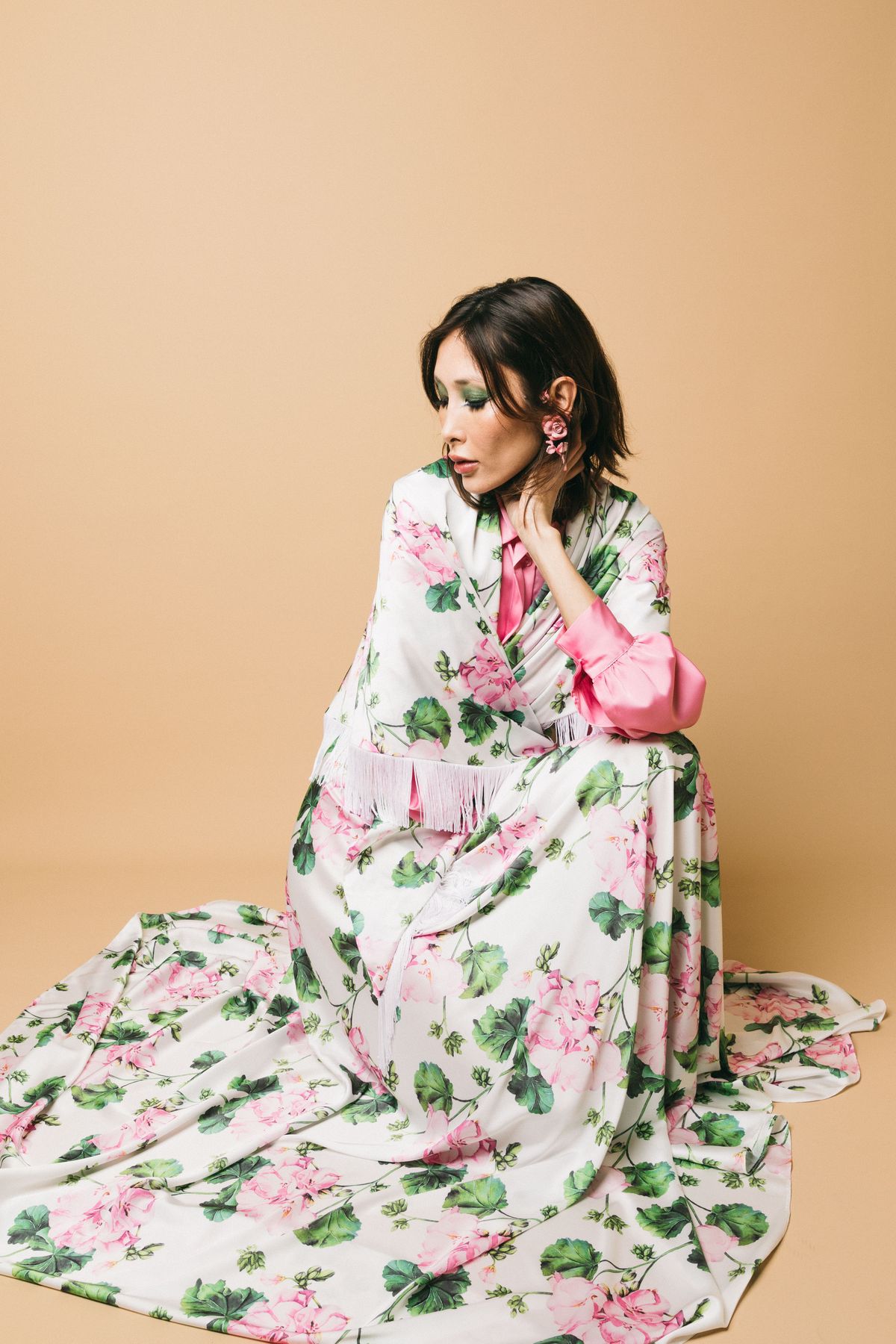 Gcr24gs219s15  gonne  giadacurti  bianco stampa floreale, 42