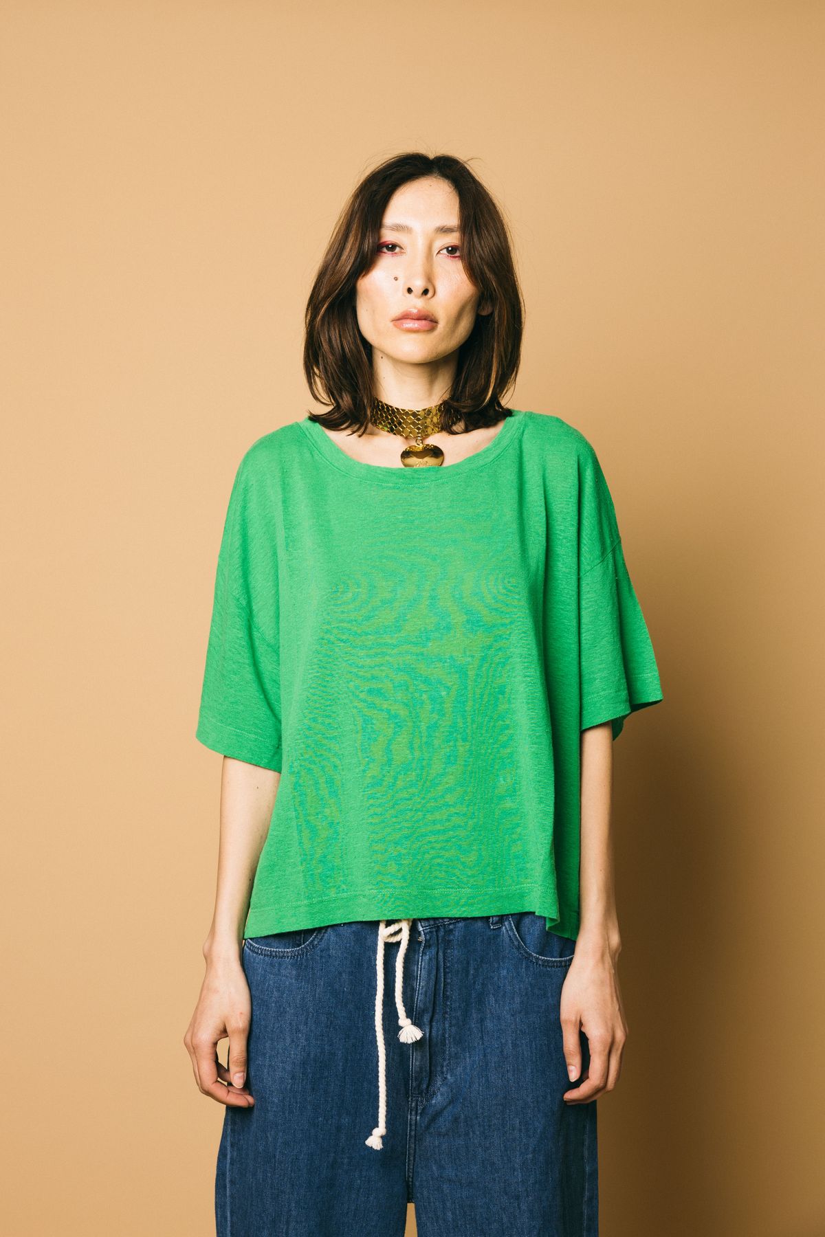 M1b0122 clorofilla  tshirt e polo  solotre  verde, 2