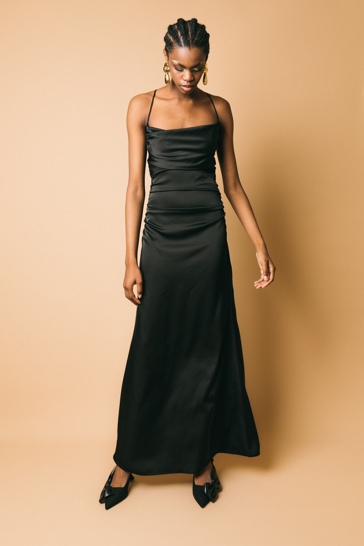 433328  abito lungo  acc ess fashion  nero, s