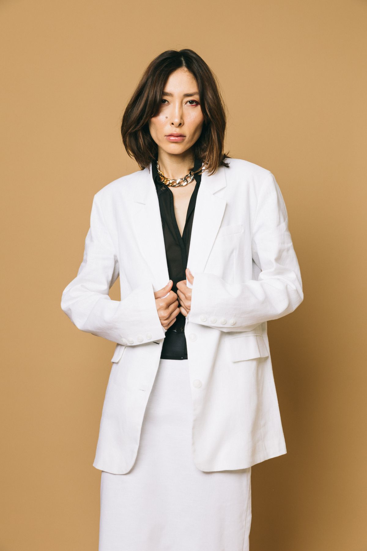 Gs0481 white  giacche  glamorous  bianco, xs