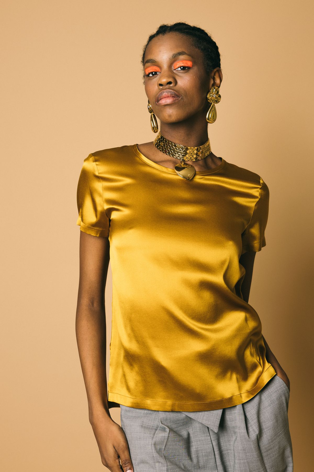 M1b0136 gold  tshirt e polo  solotre  gold, 40