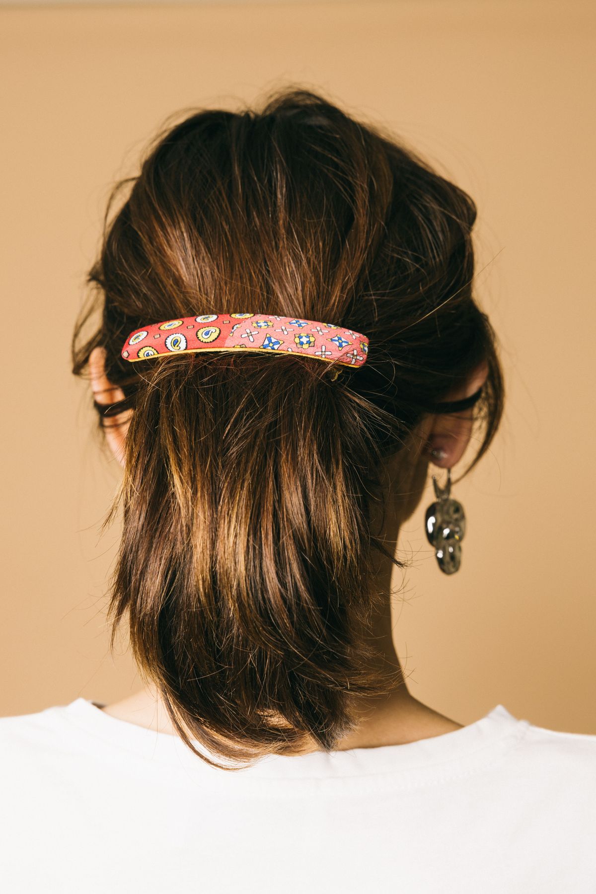 C01007/18 corallo  fermacapelli  etro  minipaisley corallo