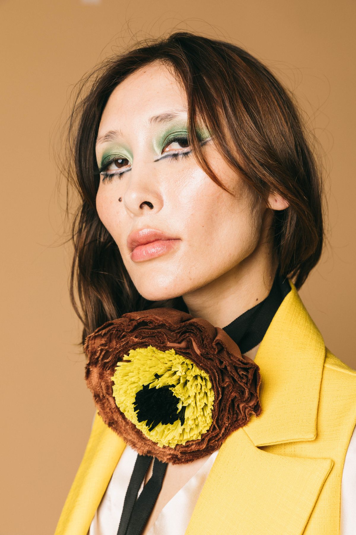 N1201 brown  collane e bracciali  rada'  marrone nero lime