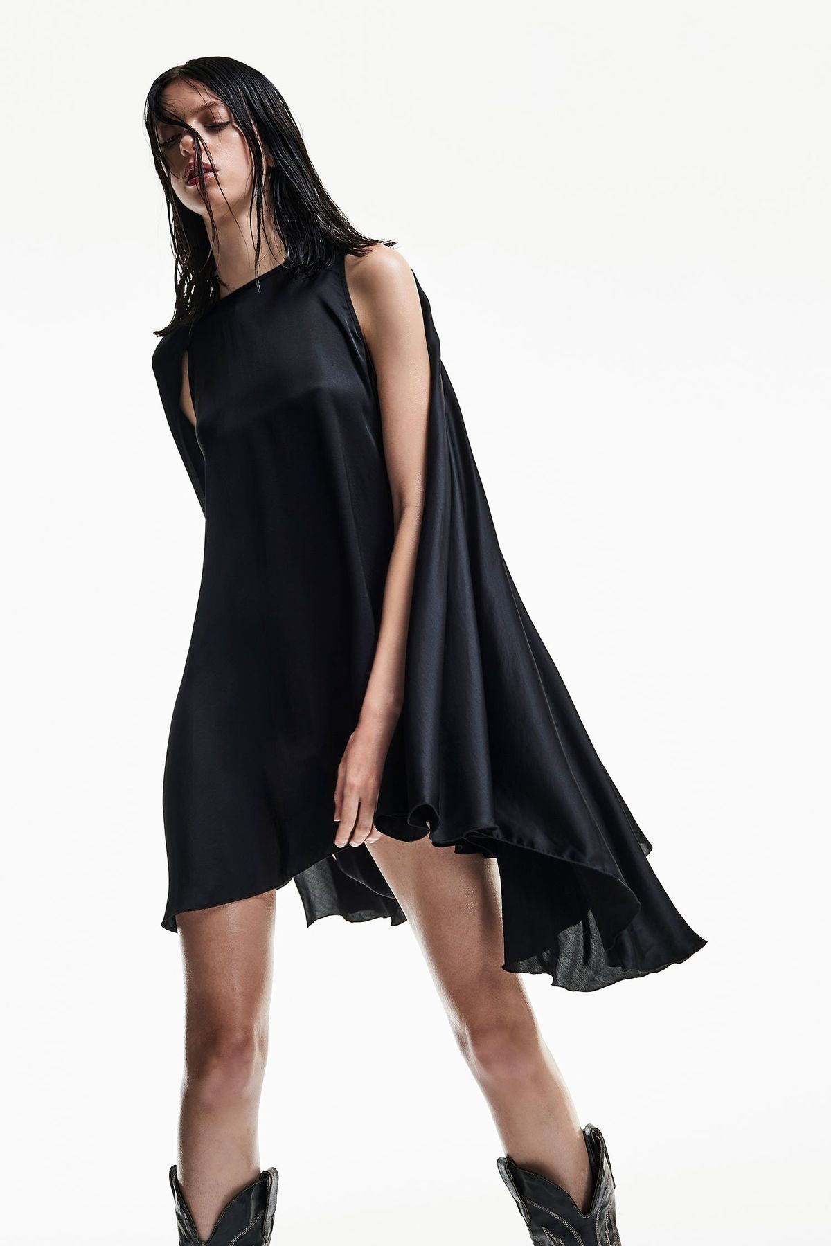 185306 cape dress marys black  abiti  aniye by  nero, 42