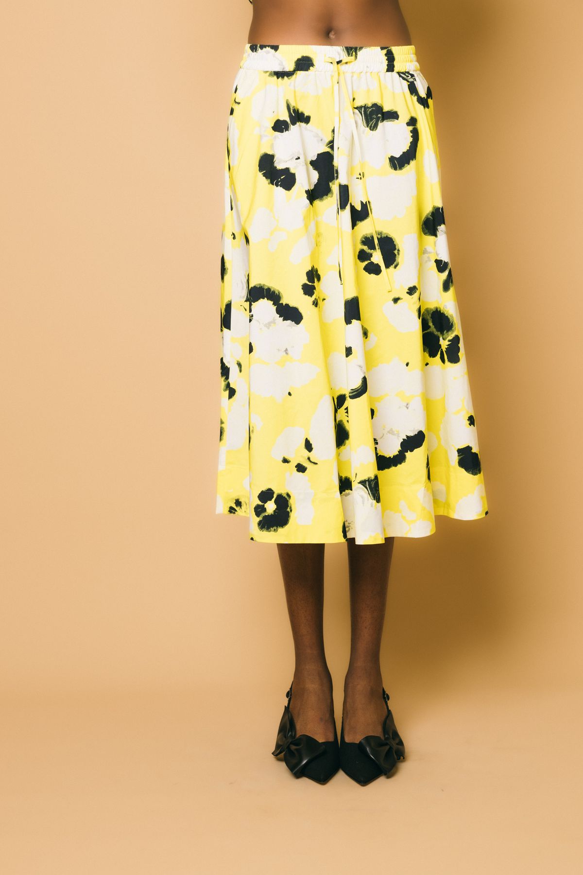 Fuchsia midi skirt  gonna  essentiel antwerp  black/white/yellow, 42