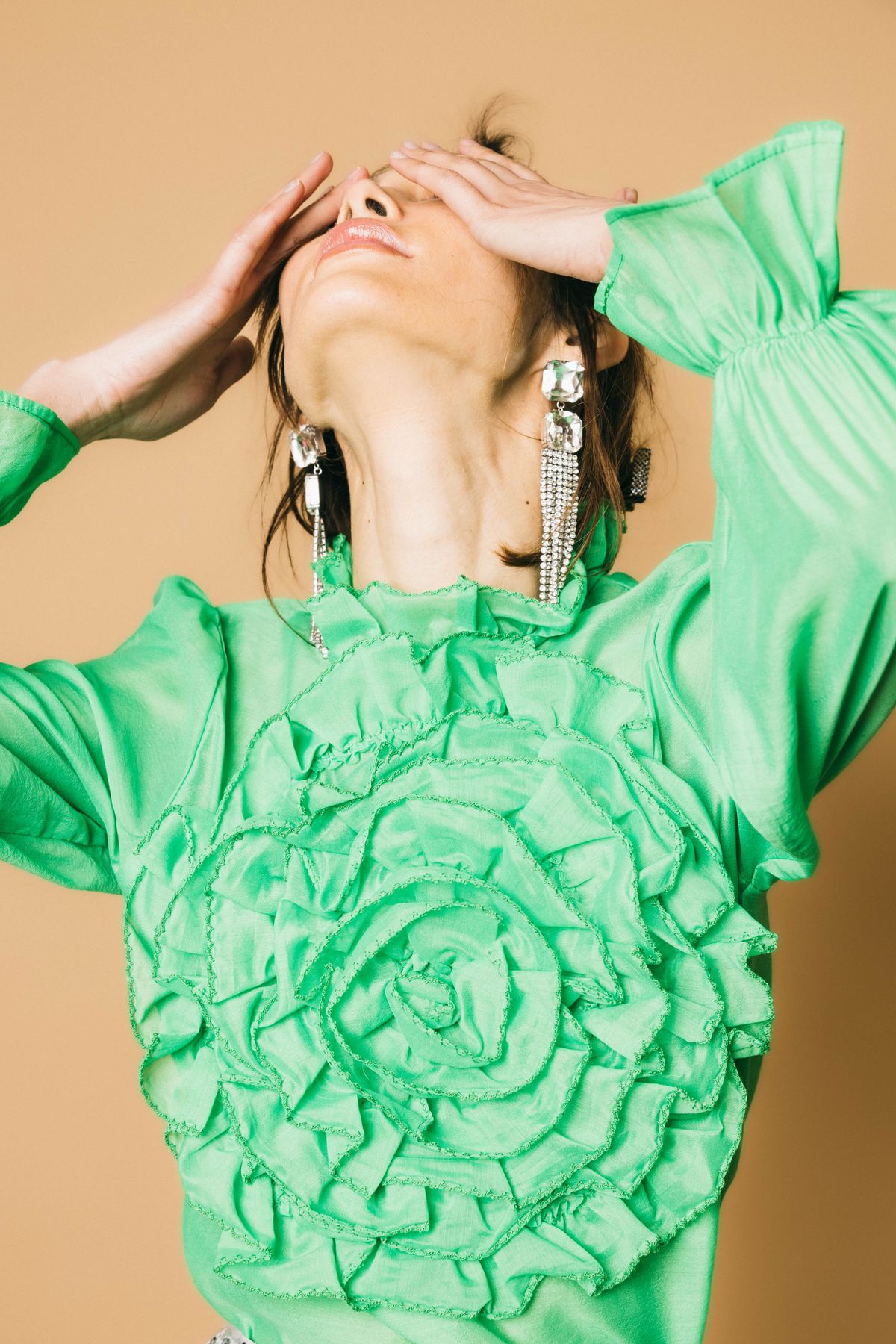 Fabi long rhinestone earrings  orecchini  essentiel antwerp  crystal, nessun valore