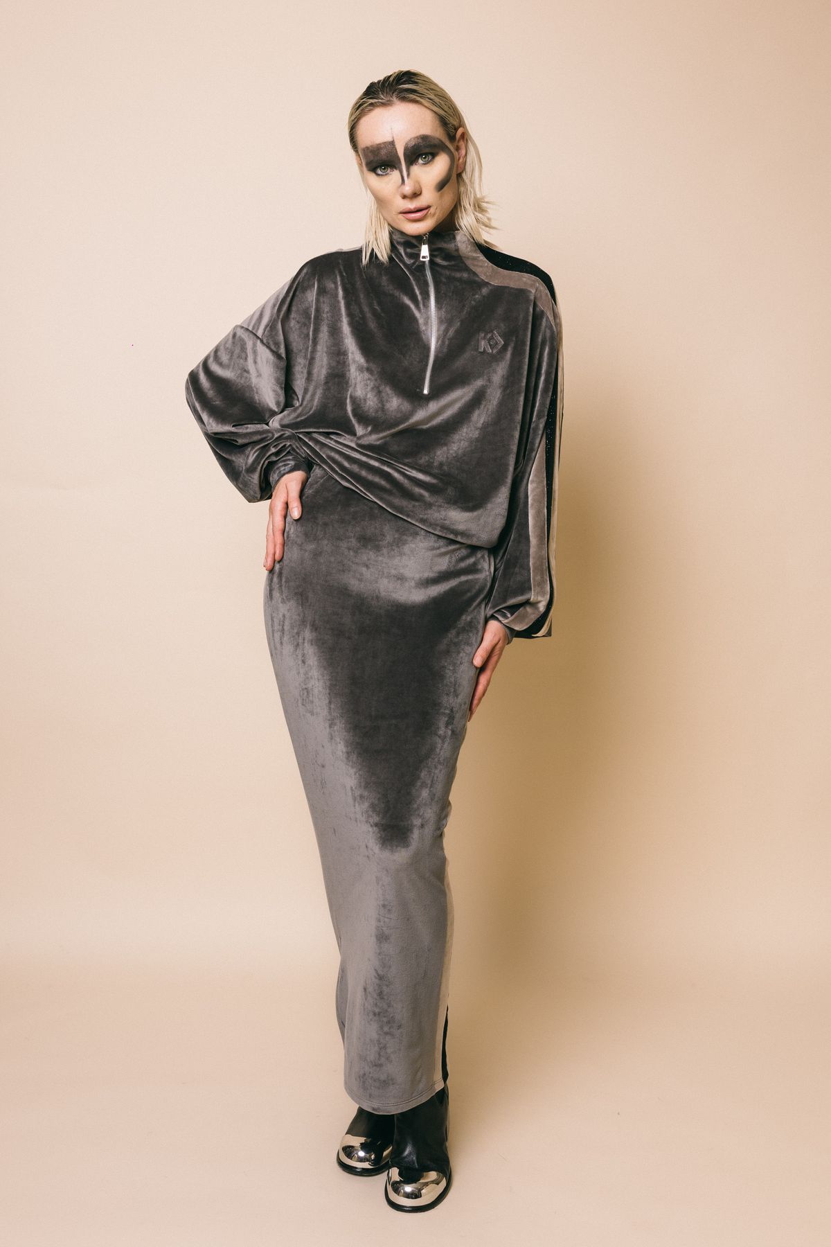 Ki2403 grigio  abiti  kostumn°1  grigio, xs