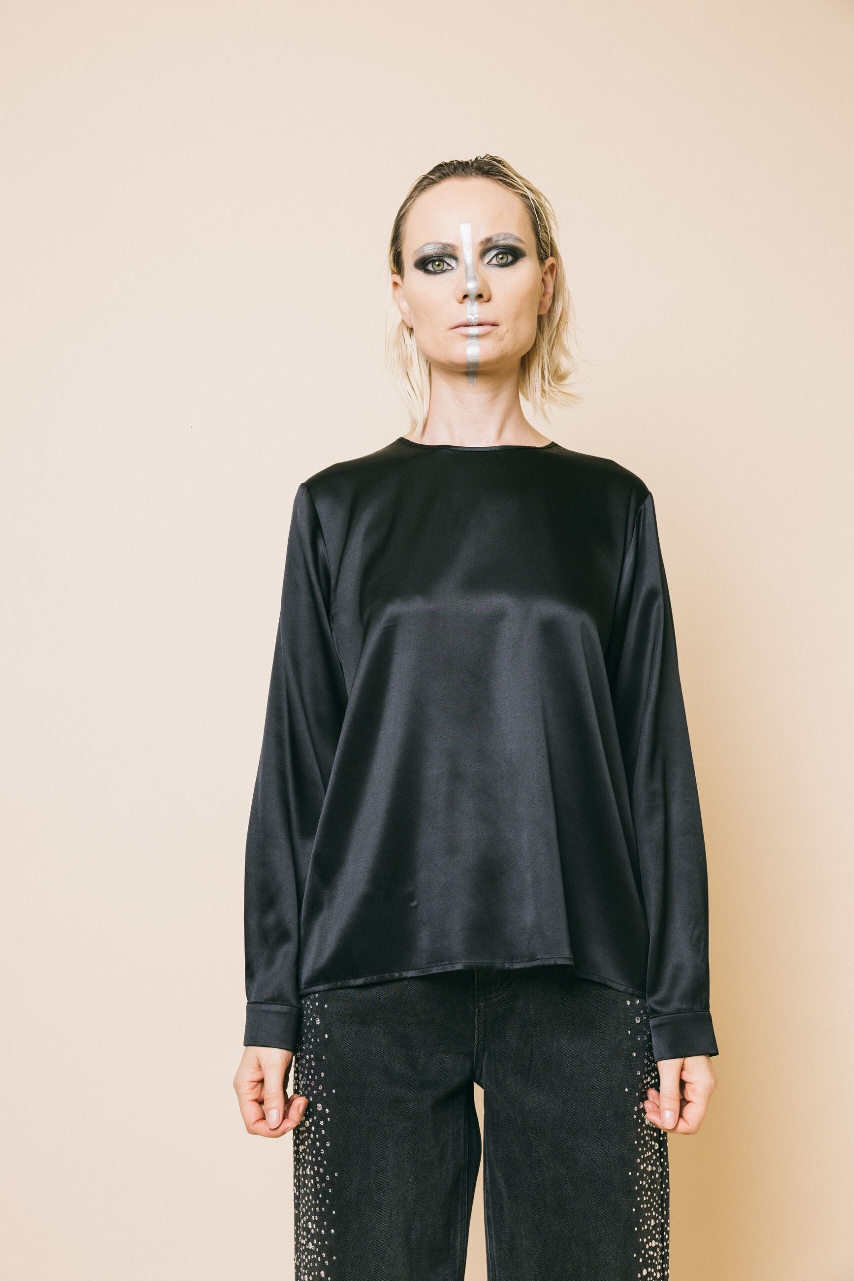 M1s0001 nero  blusa  solotre  nero, 44