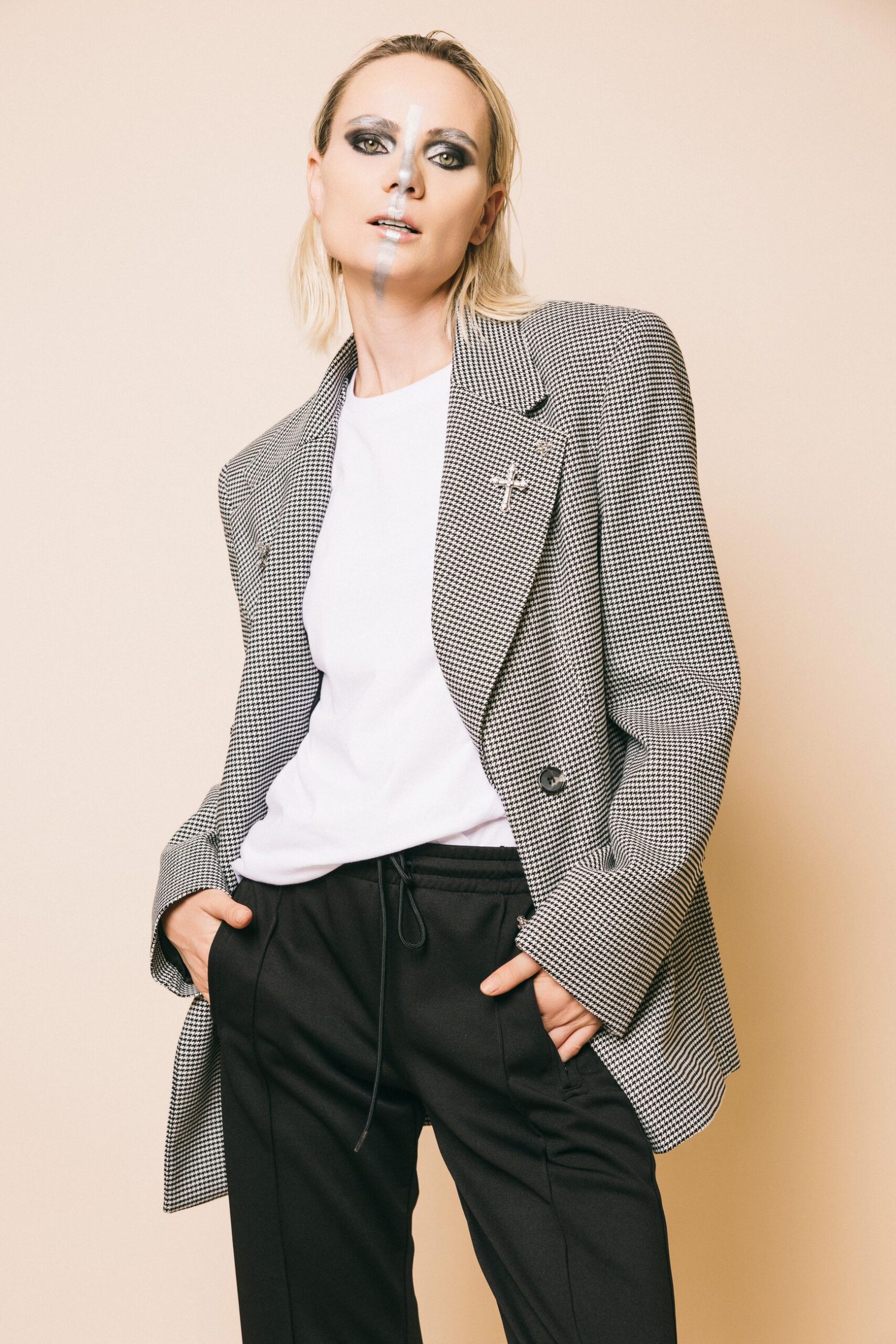 181367 over jacket goldie  giacche  aniye by  pied de poule, m