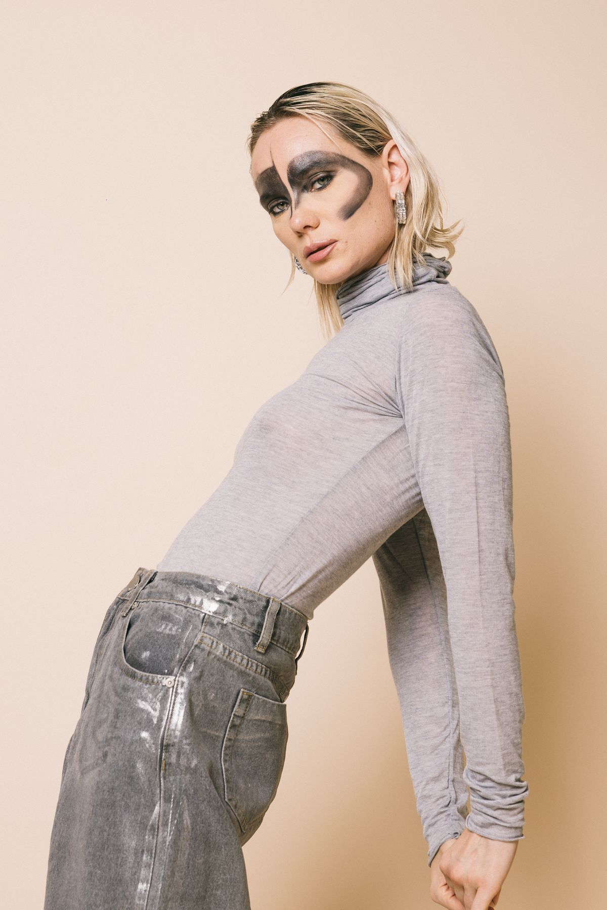 M1s0095 ferro  tshirt e polo  solotre  grigio melange, 2