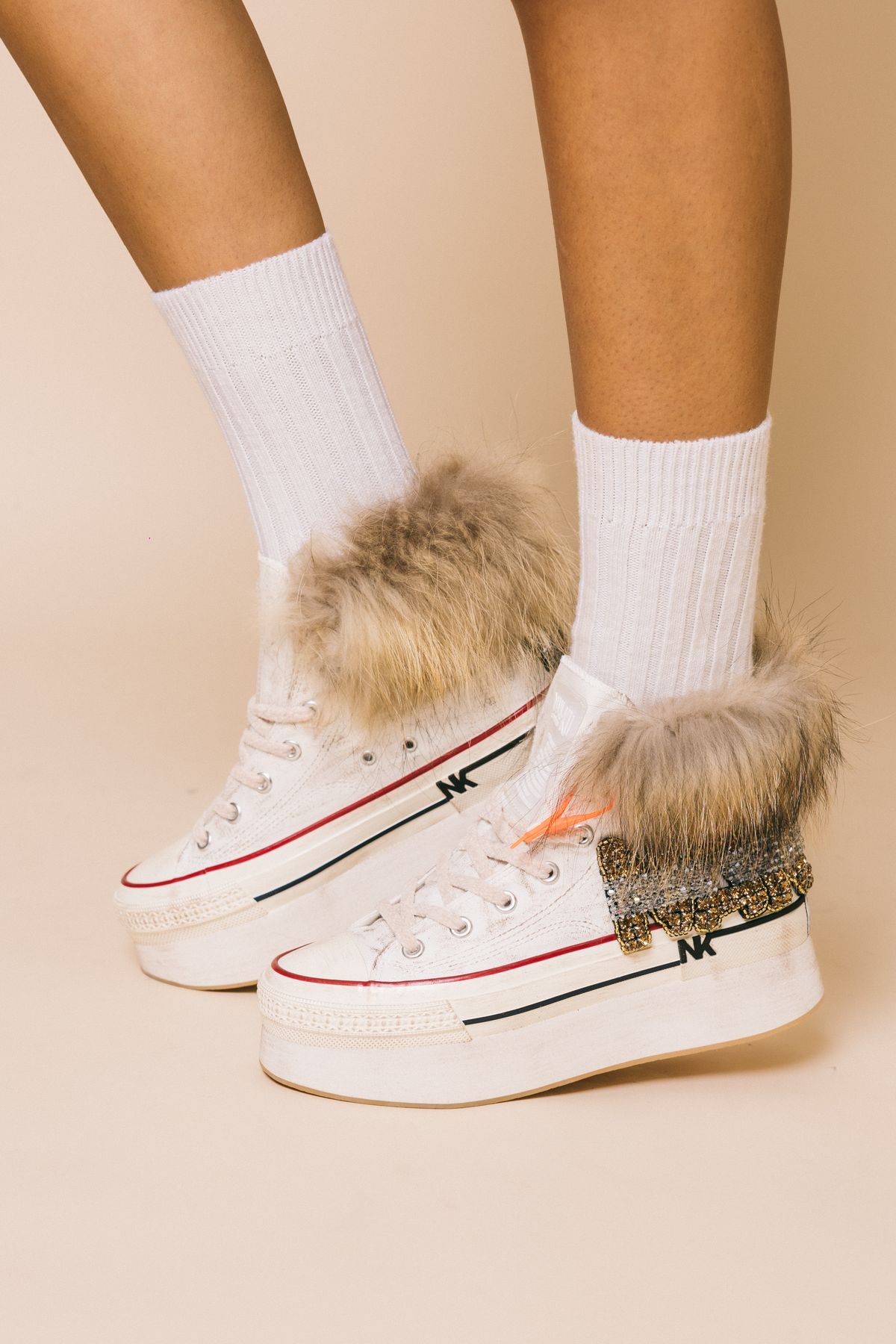 Dfb04 white  scarpe  nanku couture  bianco, 37