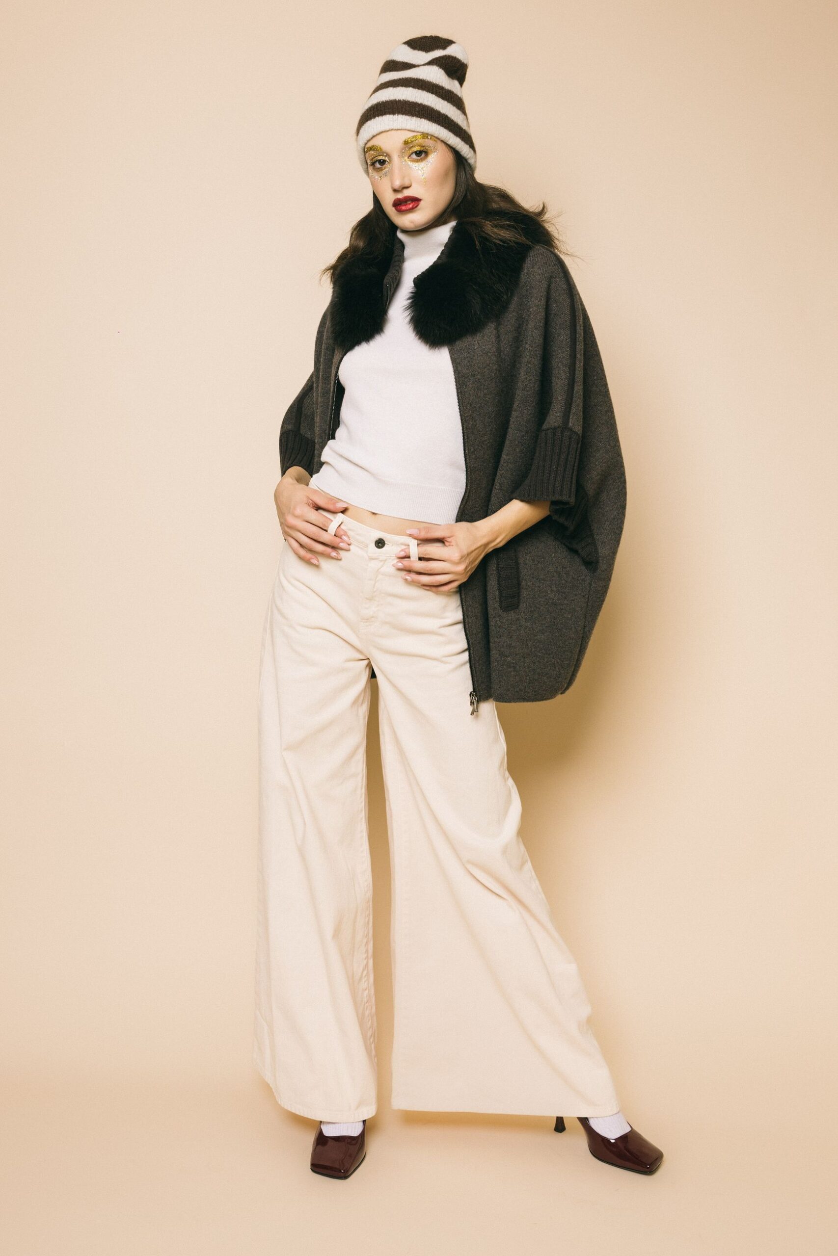 P2410/vo moca  cappotti  giovi  moca, taglia unica