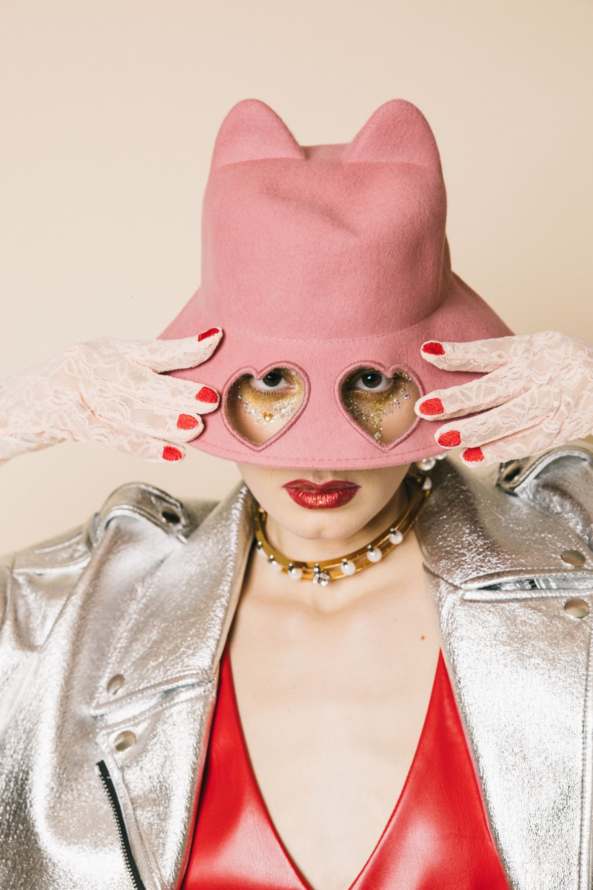 Gatto  vm2ac0004pc010 rosa  cappelli  vivetta  rosa, s