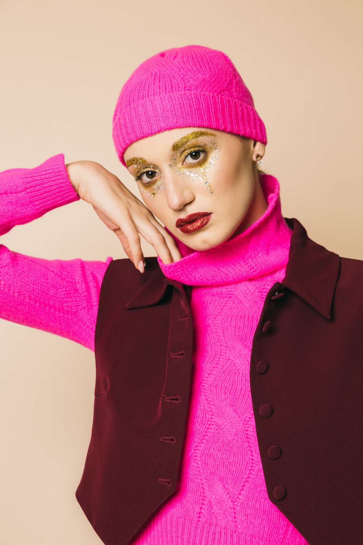 M3s01116s fuxia  cappelli  solotre  fuxia, taglia unica