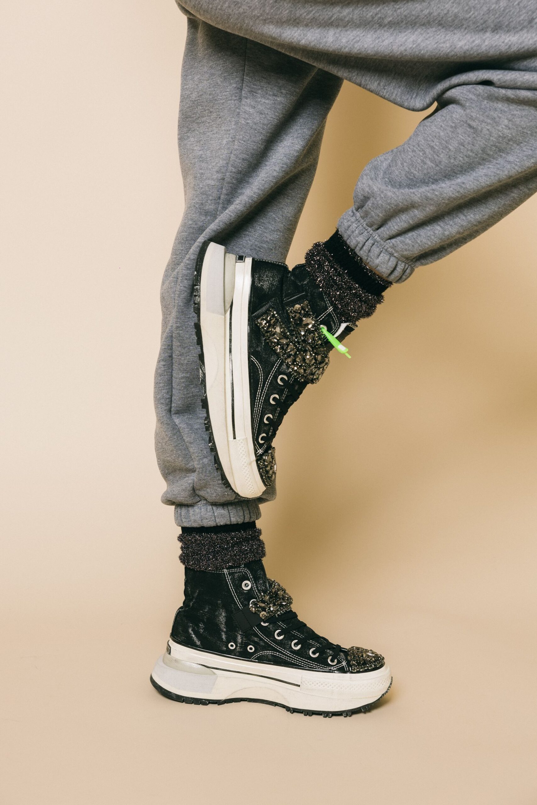 Dfe01 black  scarpe  nanku couture  nero, 37