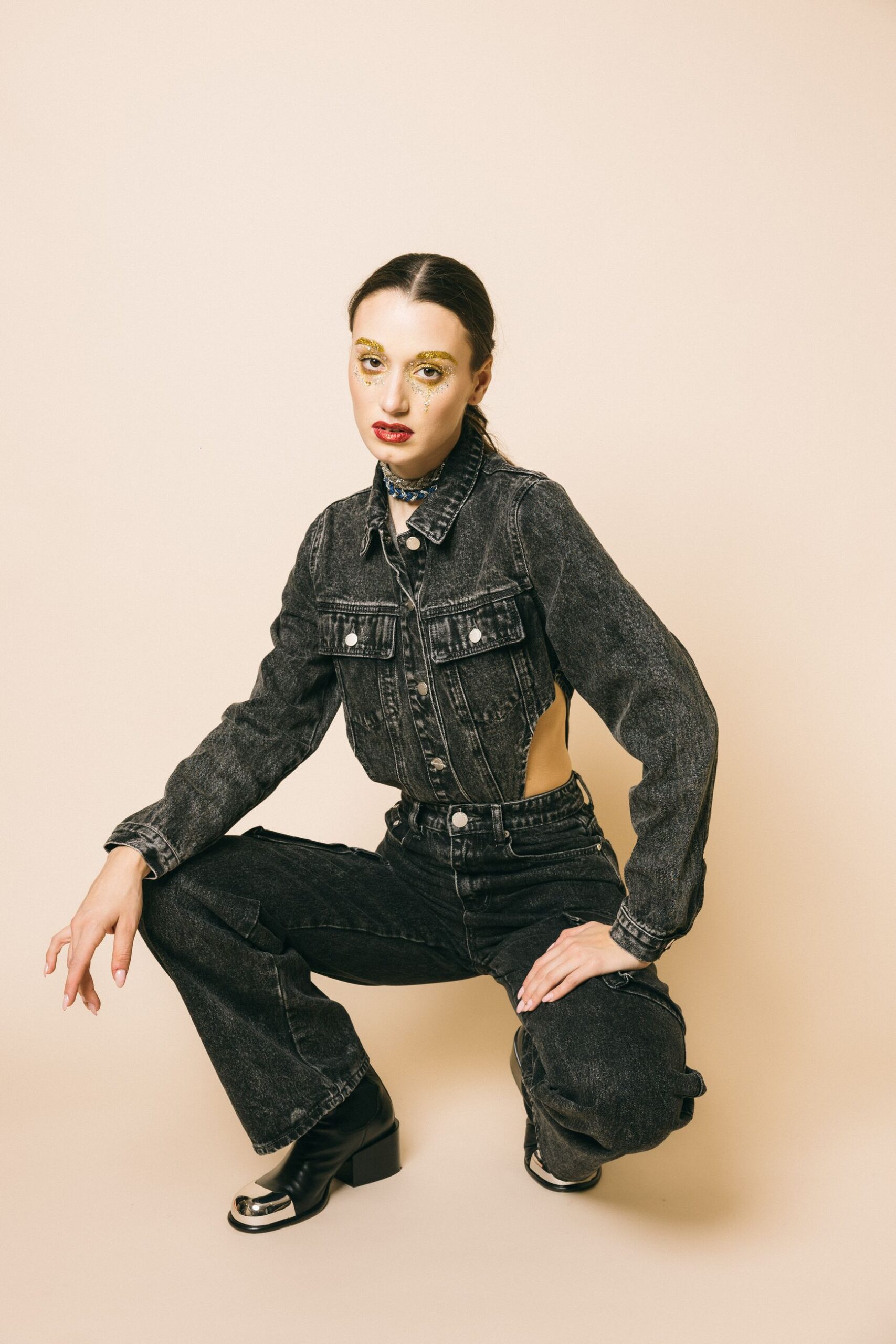 Ac4068 stonewash  body  glamorous  denim nero, xs