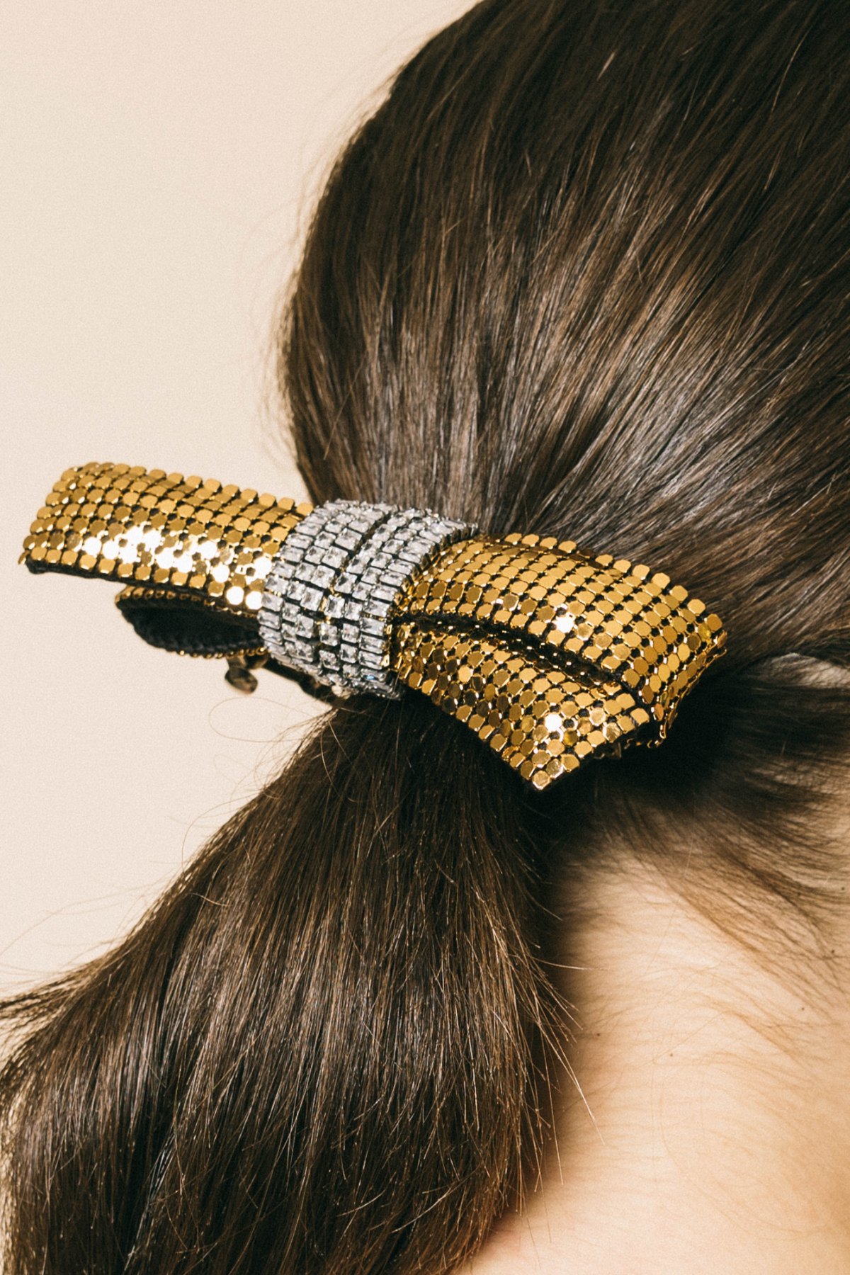 F7403 gold  fermacapelli  rada'  gold crystal