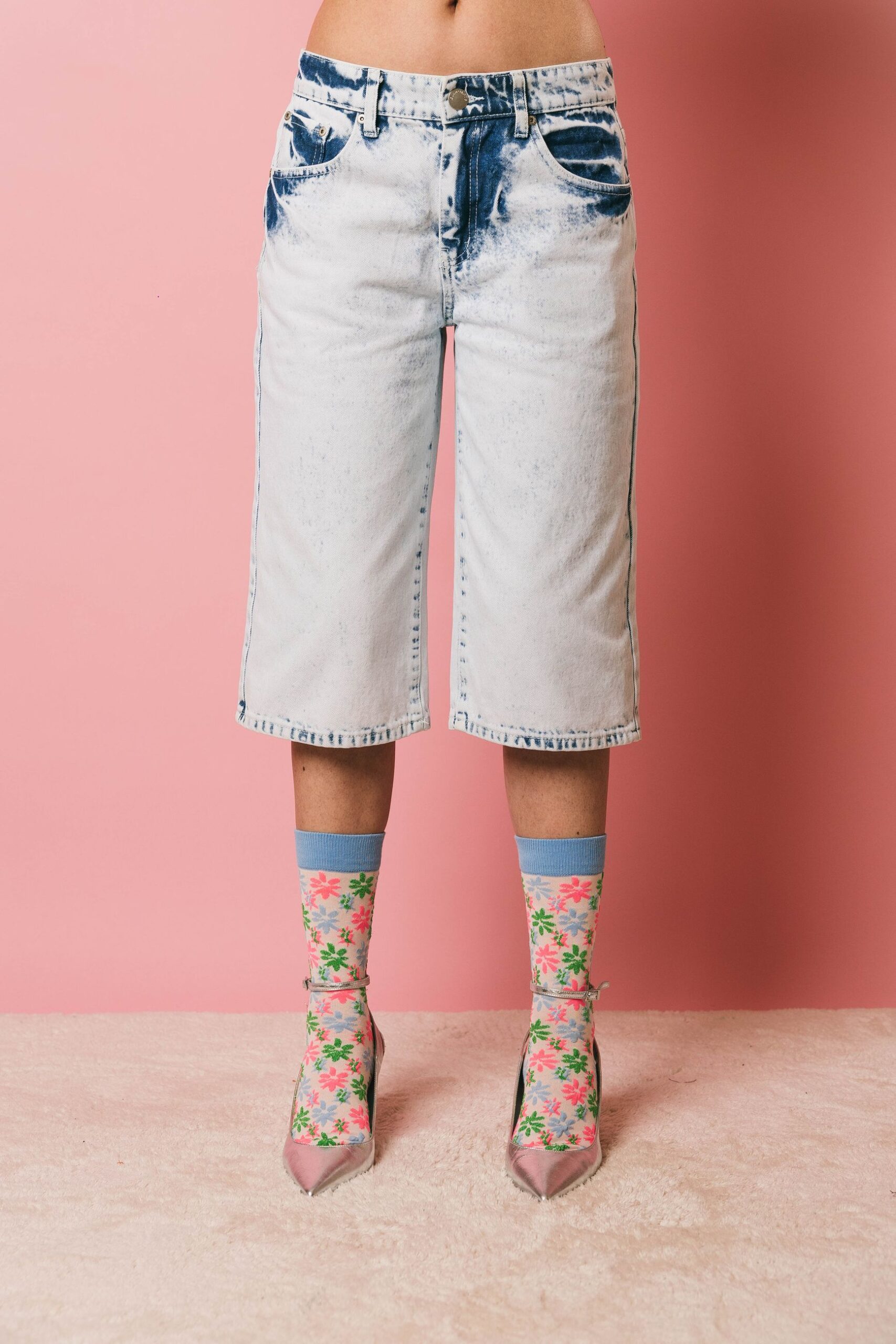 An5066  jeans  glamorous  bleach white blue, xs