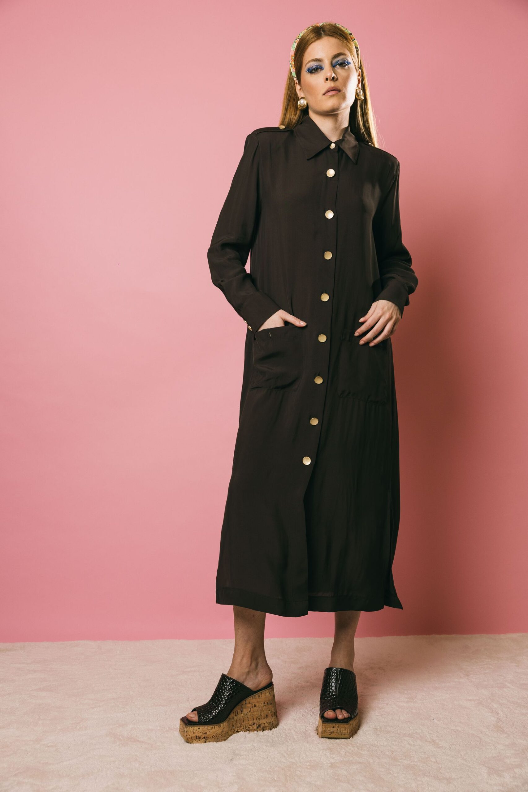 533328 coffee  abito lungo  acc ess fashion  coffee, m