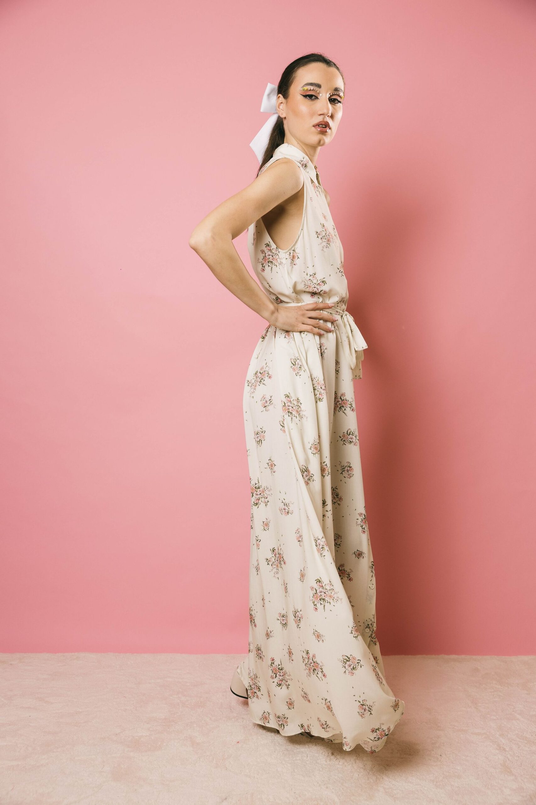 185850 chemisier violet  abito lungo  aniye by  poppy silk, xs